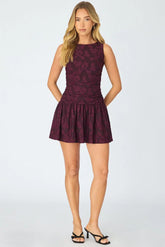 Red Mini Dress Drop Waist