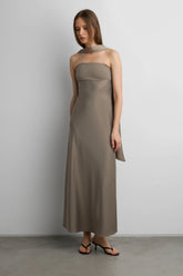 TUBE MAXI DRESS WITH SCARF
