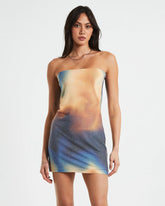 Della Printed Strapless Knit Mini Dress in Assorted