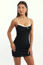 Black Bodycon Dress Mesh Mini