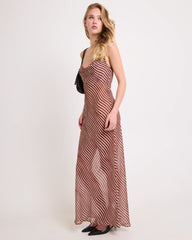 Celly Cowl Sheer Maxi Dress
