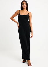 Straight Neck Maxi Dress