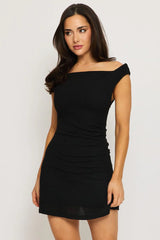 Black Off Shoulder Dress Mini