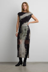 SLEEVELESS MESH MAXI DRESS