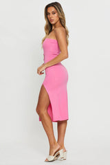 Pink Midi Dress Knit