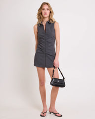 Maddy Ruched Shirt Mini Dress