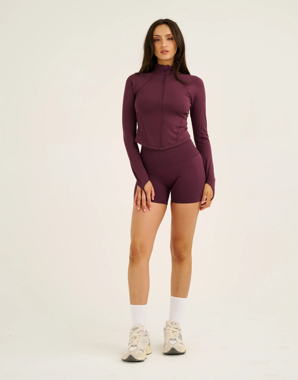 Athlete Crop Jacket - Blackberry