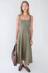 SQUARE NECK MAXI DRESS