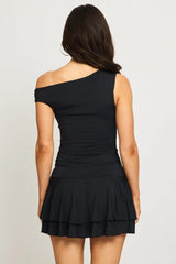 Black Mini Dress Off Shoulder