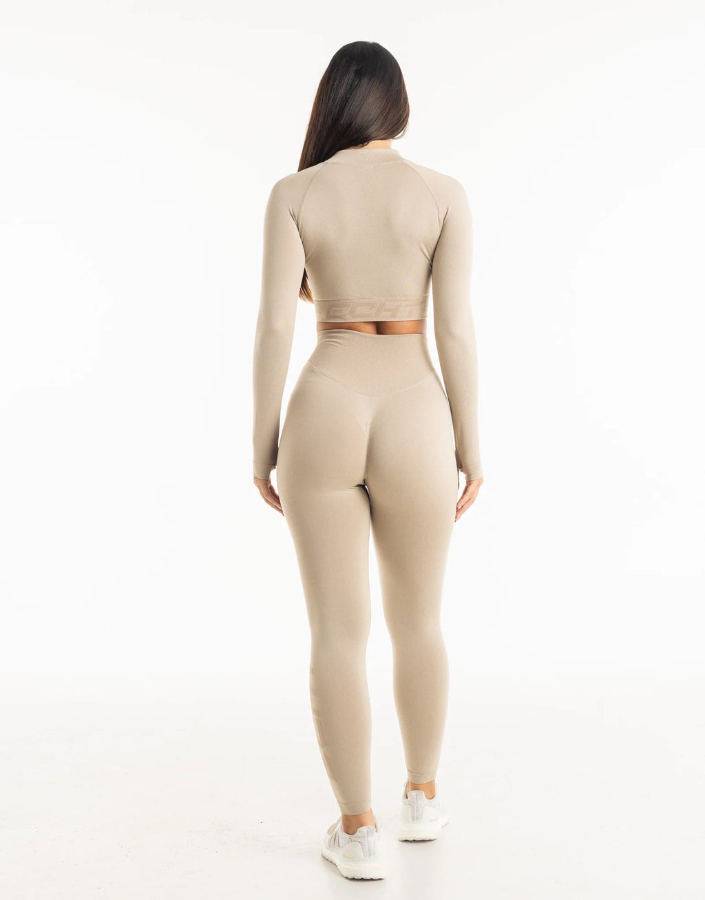 League Cropped Zip-Up - Taupe Grey