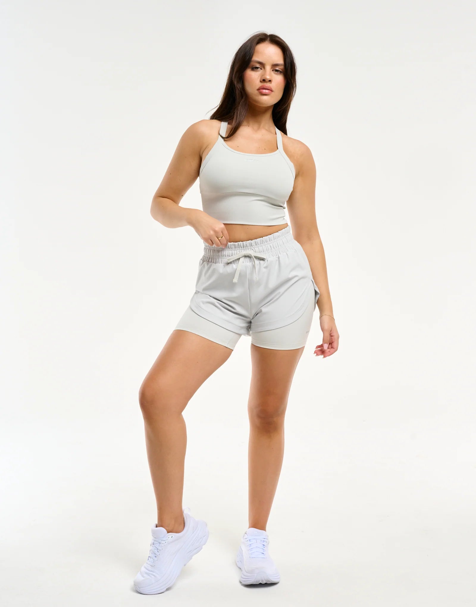 Air Support Crop Tank - Micro Grey