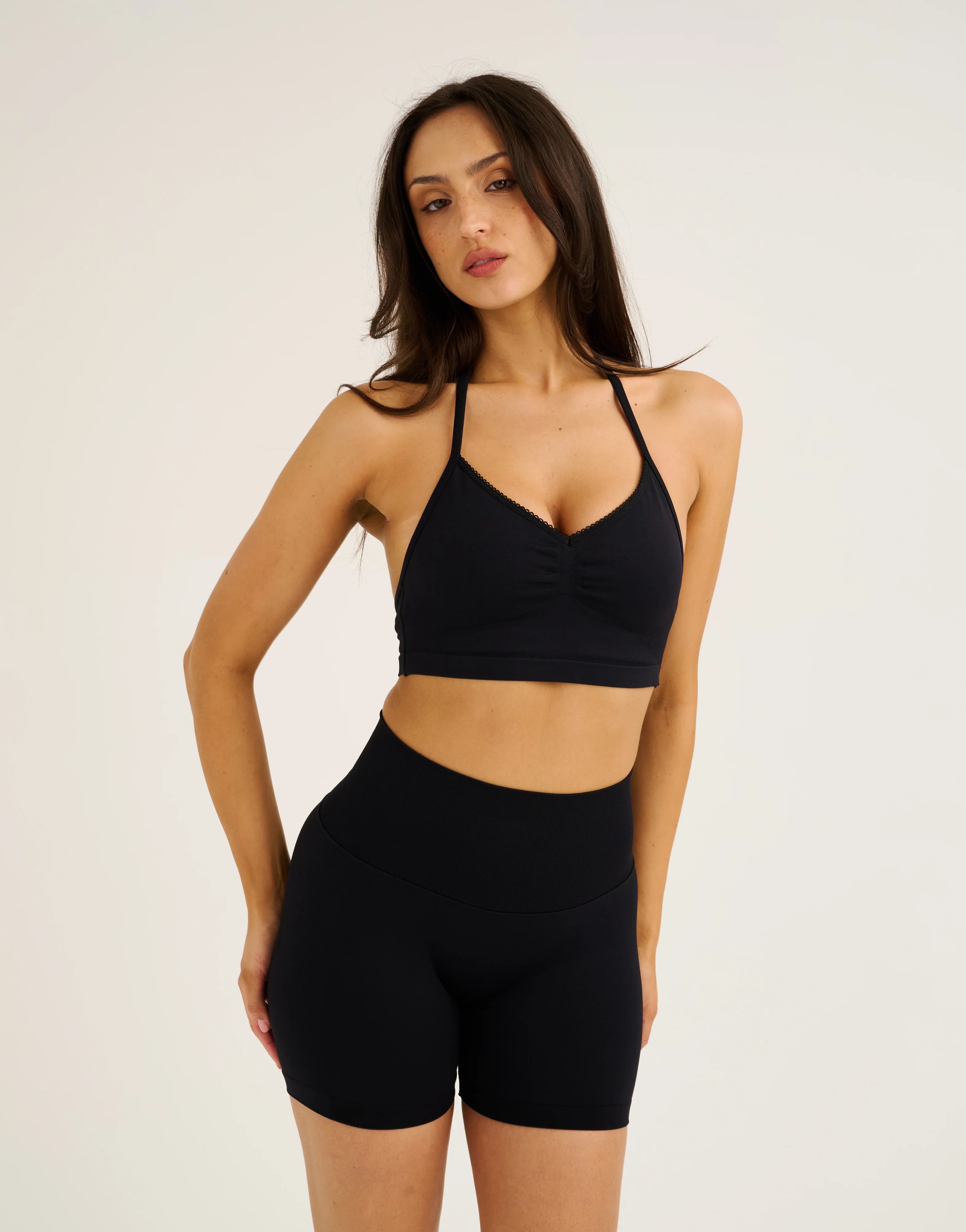 Pulse Halter Sports Bra - Black