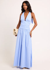 Alex Plunge Striped Maxi Dress