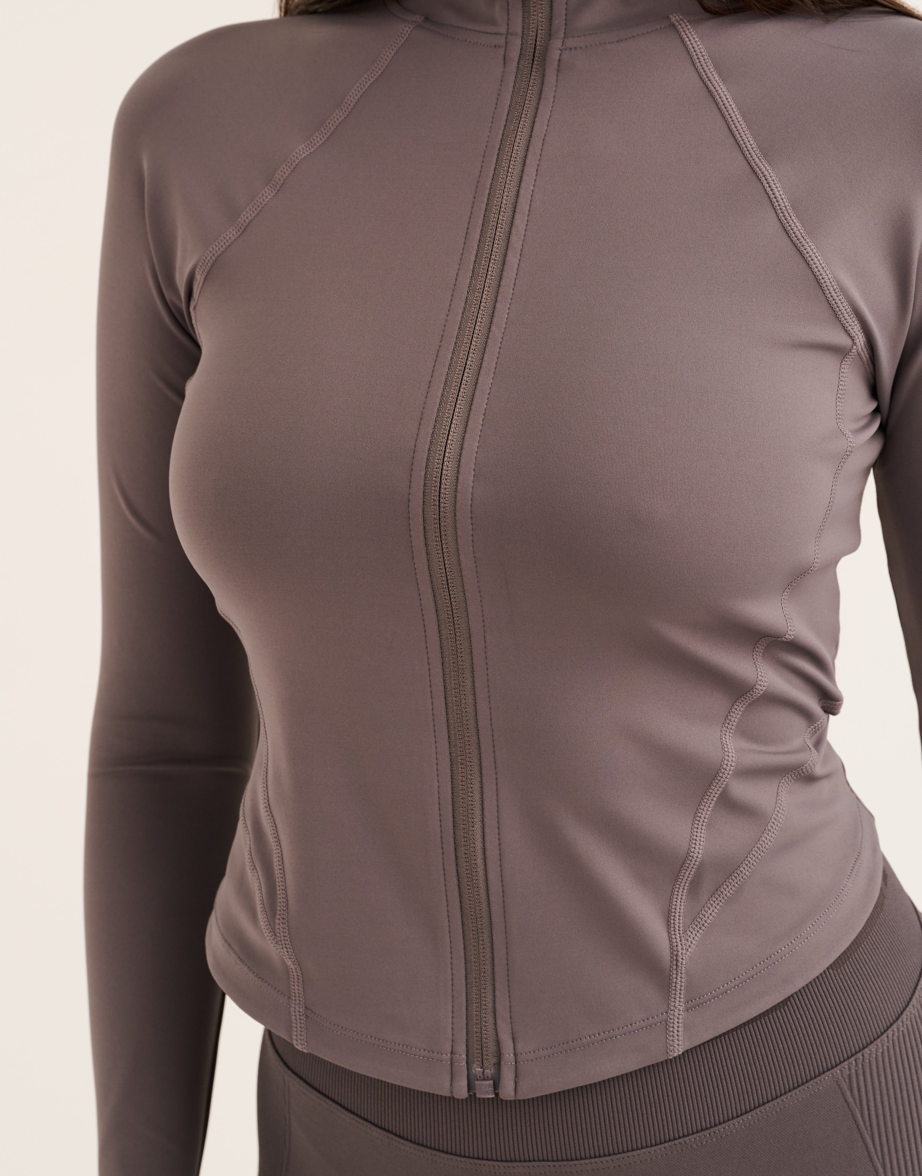 Athlete Crop Jacket - Slate