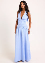 Alex Plunge Striped Maxi Dress