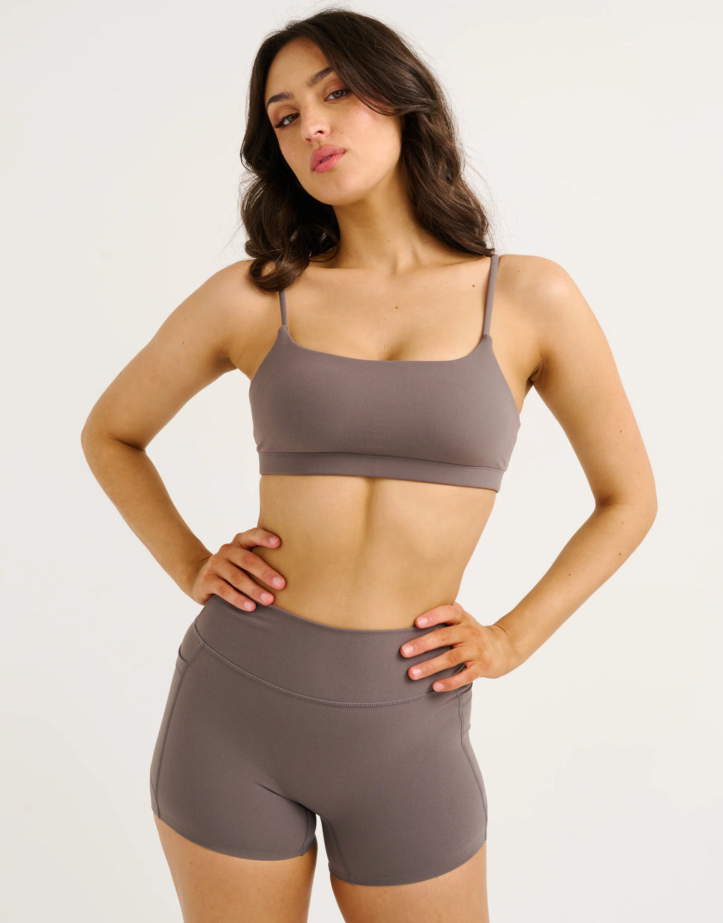 Lycra Seamless Sports Bra - Slate Grey