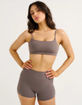 Lycra Seamless Sports Bra - Slate Grey
