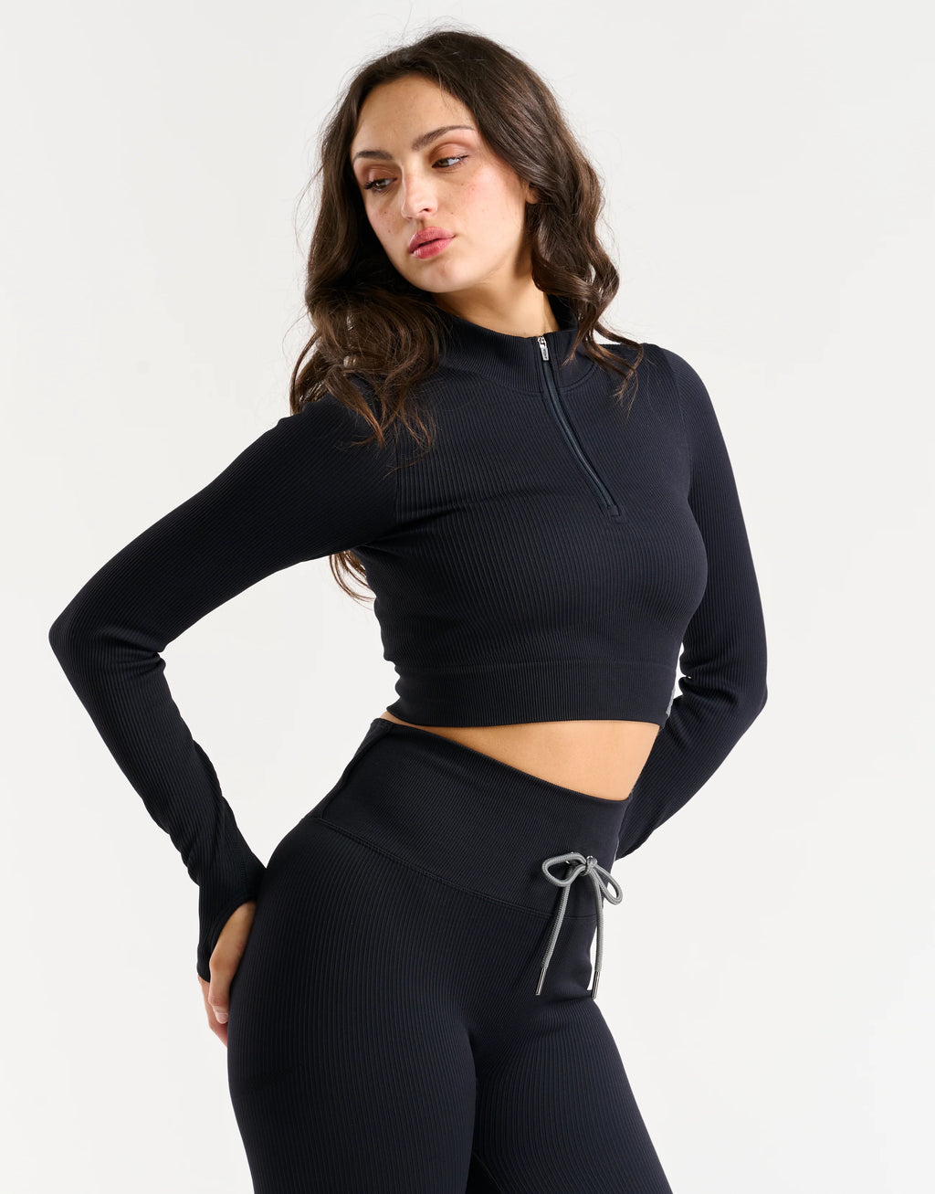 Arise Style Cropped Long Sleeve - Black