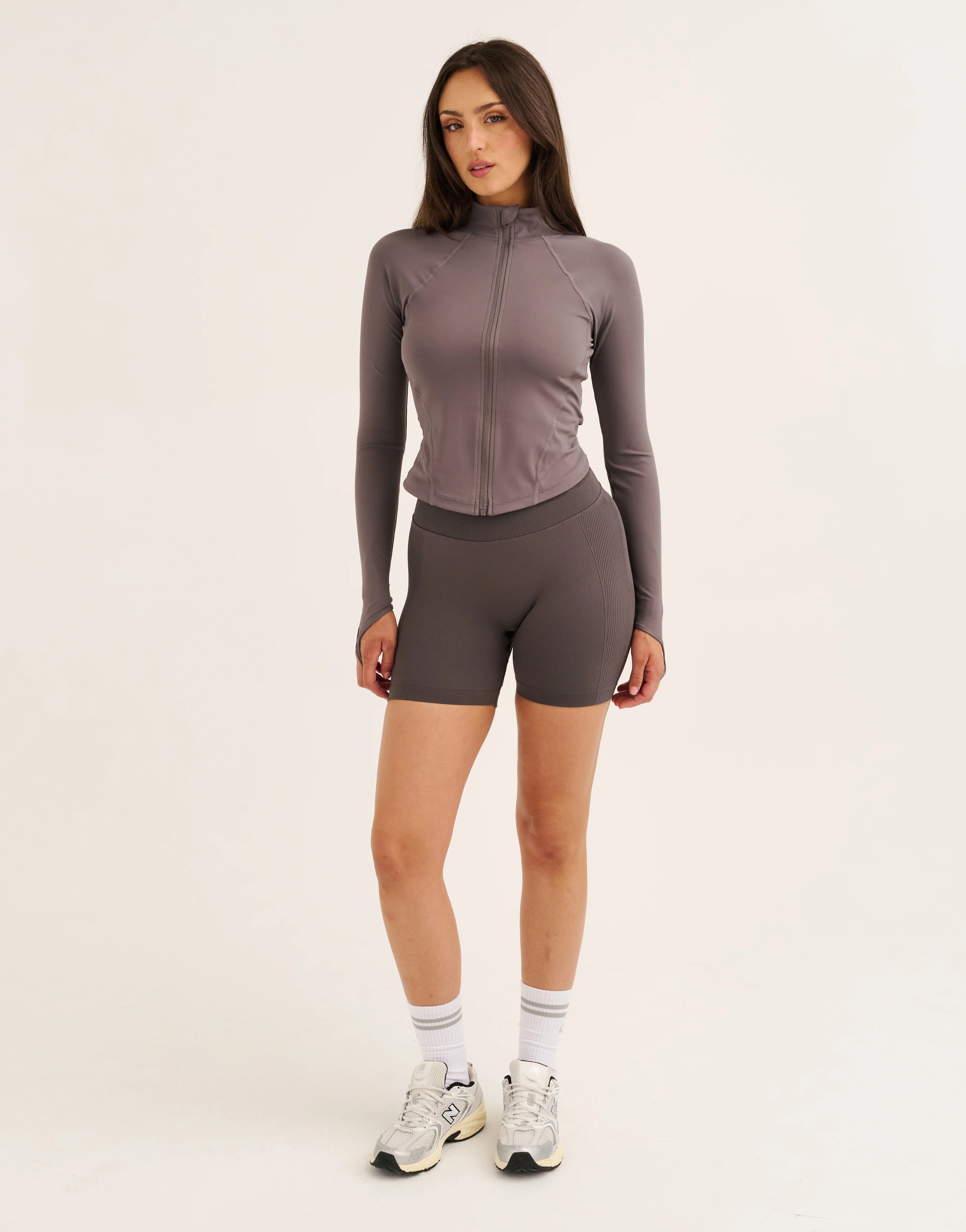 Athlete Crop Jacket - Slate