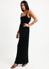 Straight Neck Maxi Dress