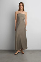 TUBE MAXI DRESS WITH SCARF