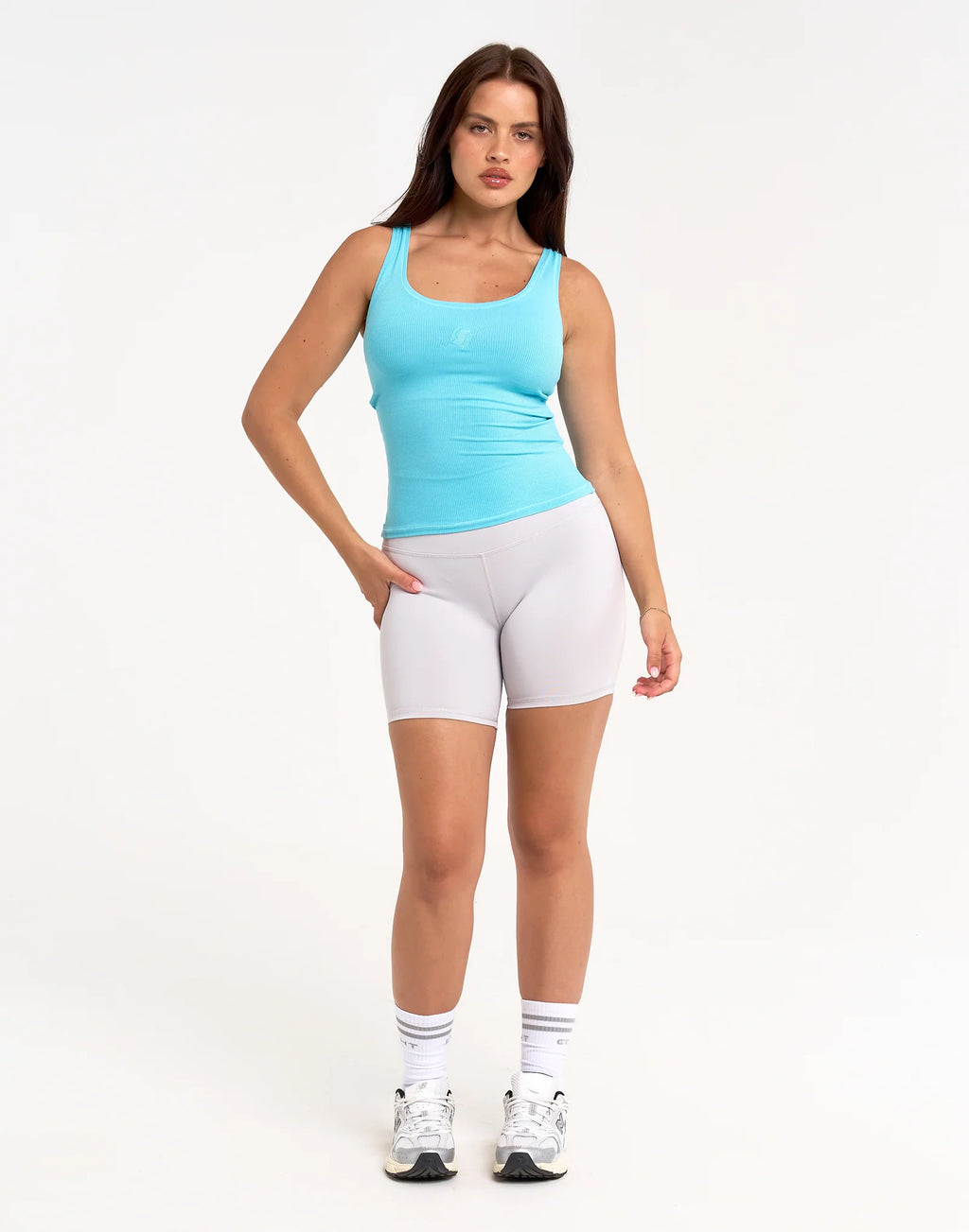 Ribbed Sculpt Tank - Baby Blue