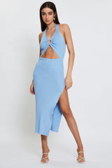 Blue Midi Dress Knit
