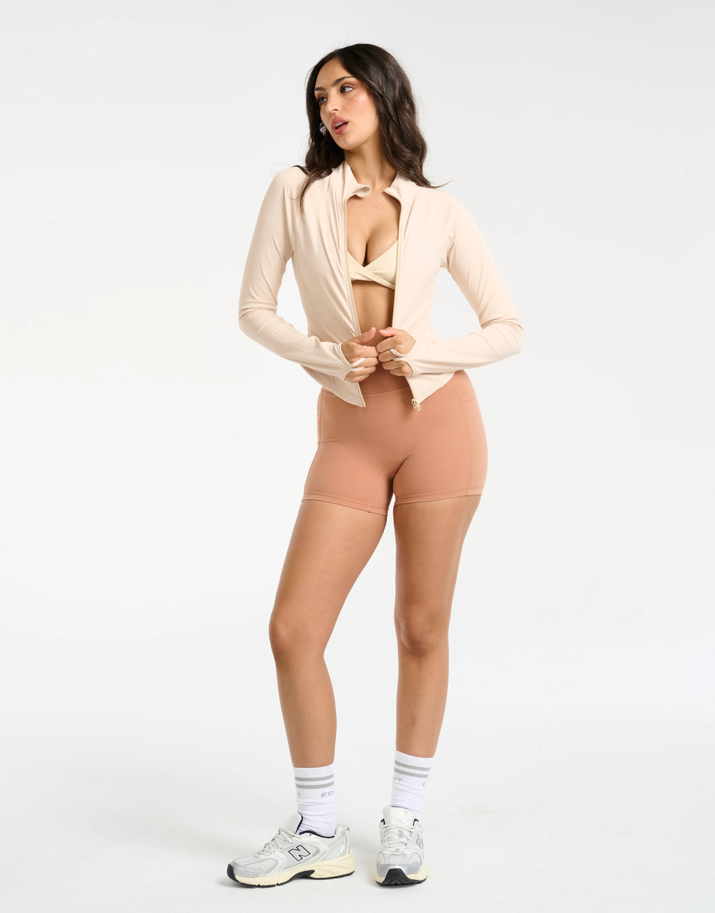Athlete Crop Jacket - Cream