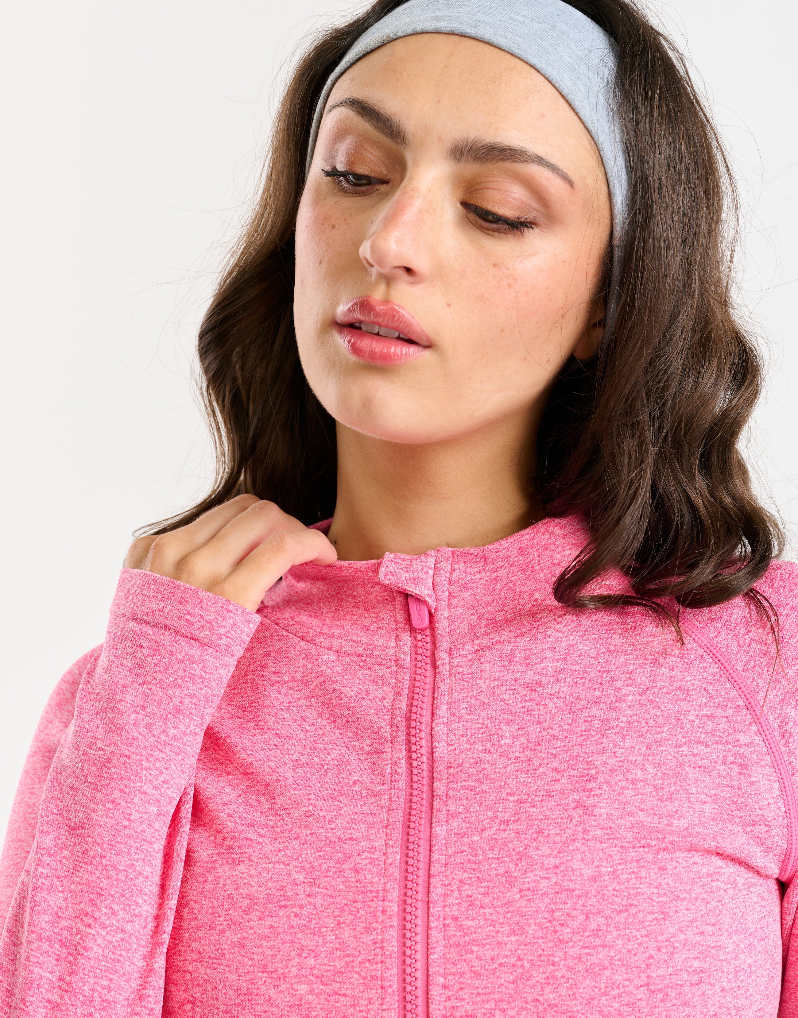Arise Essential Zip-Up Long Sleeve - Pink