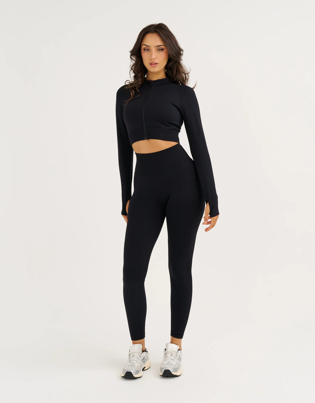 Arise Essential Zip-Up Long Sleeve - Stealth Black