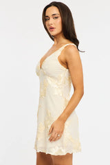 White A Line Mini Dress Sleeveless