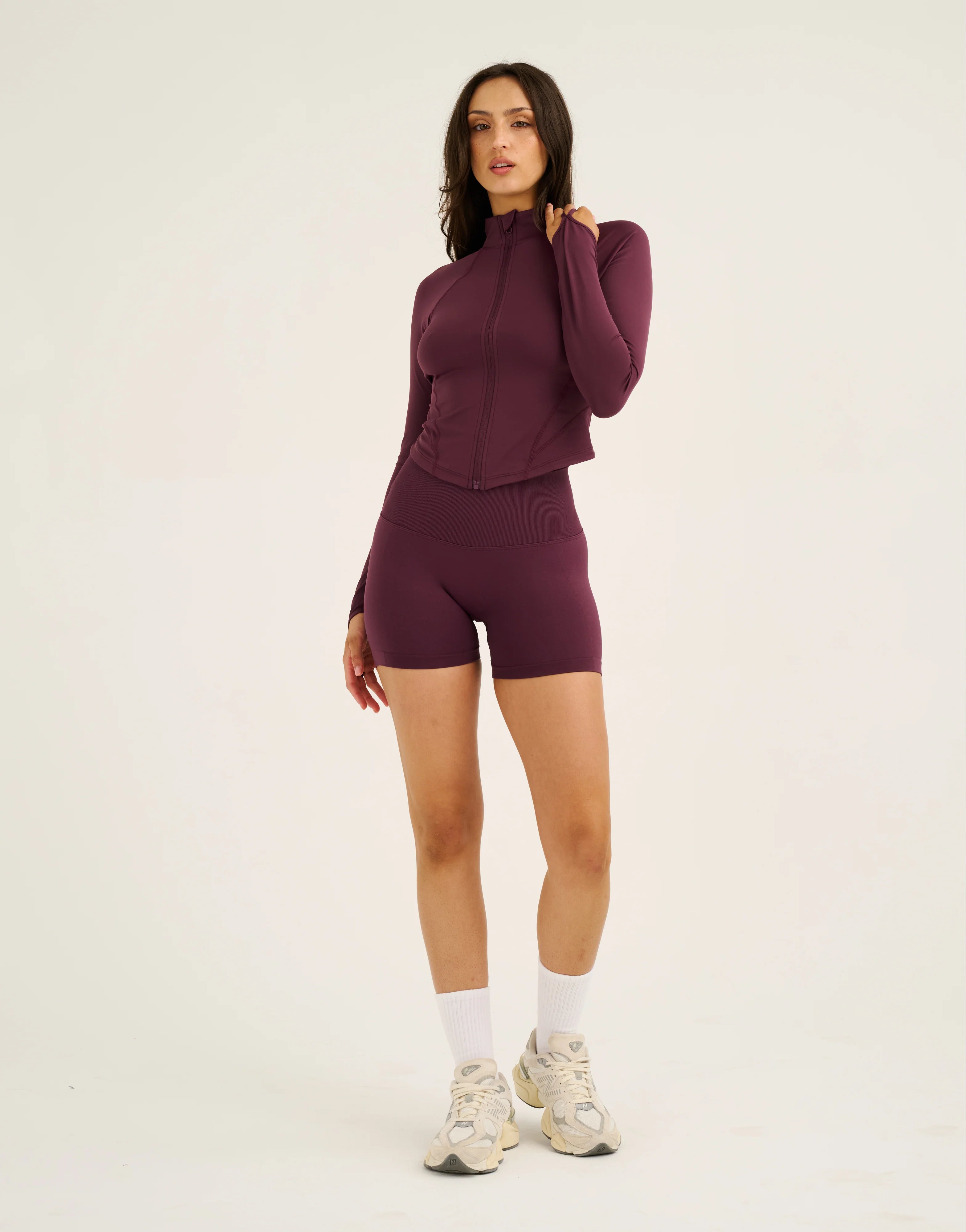 Athlete Crop Jacket - Blackberry