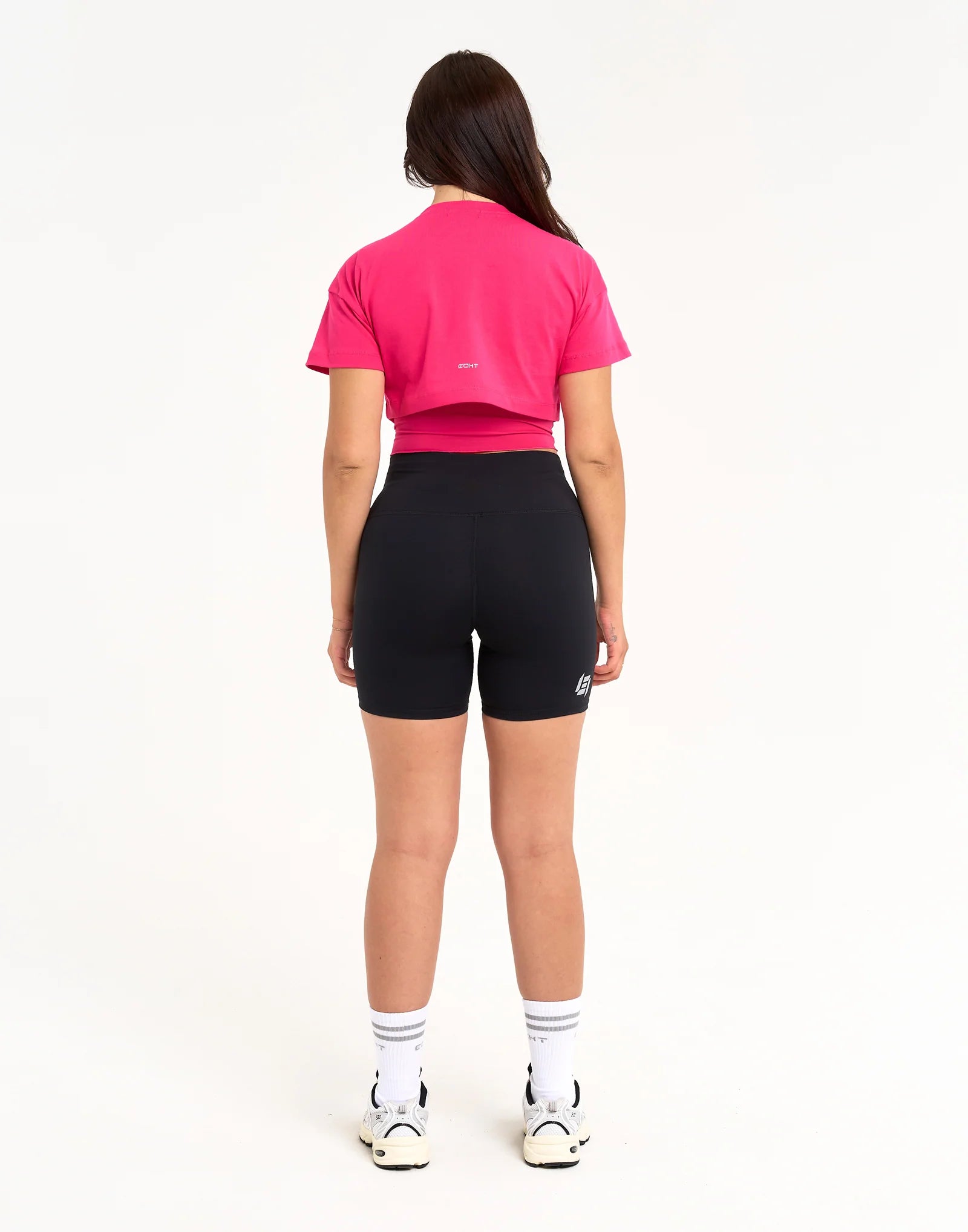 Layered Cropped Tee - Pink