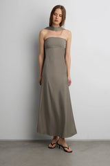 TUBE MAXI DRESS WITH SCARF