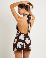 Kay  Keyhole Linen Mini Dress