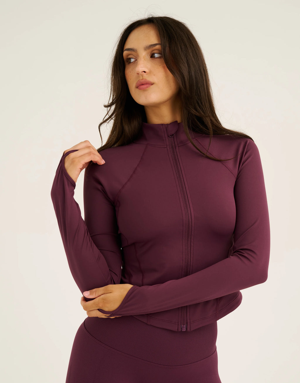 Athlete Crop Jacket - Blackberry